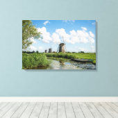 Trois moulins à vent et une toile de canal (Insitu (Plancher de Bois))