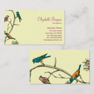 Trois oiseaux parlant - cartes de visite