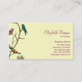 Trois oiseaux parlant - cartes de visite (Devant)