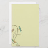 Trois oiseaux parlent ~ Papeterie / En-tête (Devant / Derrière)