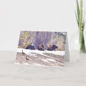 Trois orignaux, carte pour notes (Devant)