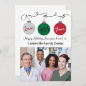 Trois ornements - Carte d'entreprise (Devant / Derrière)