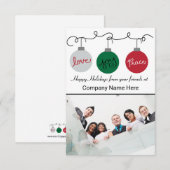 Trois ornements - Carte d'entreprise 3x5 (Devant / Derrière)