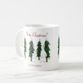 Trois ours polaires Joyeux Noël Mug de vacances (Devant gauche)