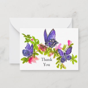 Trois Papillons Merci Cartes
