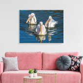 Trois pélicans ferment l'impression de toile (Insitu(Salon))