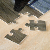 Trois Pélicans sur une Jetée Photo Puzzle (Côté)
