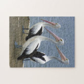 Trois Pélicans sur une Jetée Photo Puzzle (Horizontal)