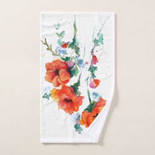 Trois Pépites rouges à longue tige joyeux 2 (Serviette à main)