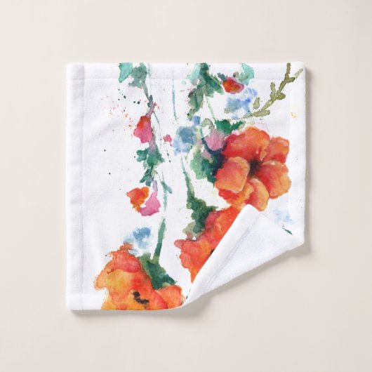 Trois Pépites rouges à longue tige joyeux 2 (Gant de toilette)