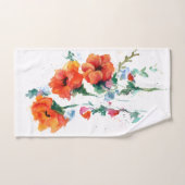 Trois Pépites rouges à longue tige joyeux 2    (Serviette à main)