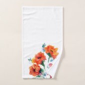 Trois Pépites rouges à longue tige joyeux 2 (Serviette à main)