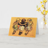 Trois petites filles - meilleurs amis - carte de (Fleur jaune)