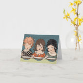 Trois Petites Soeurs Carte pour notes (Fleur jaune)