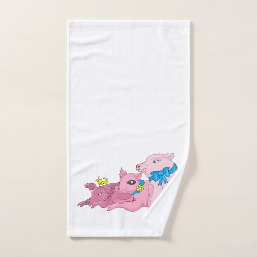 Trois petits cochons (Serviette à main)