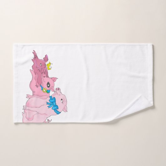 Trois petits cochons (Serviette à main)