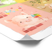 Trois petits cochons & Grand méchant loup Poster (Coin)