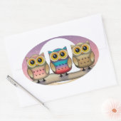 Trois petits hiboux autocollants (Enveloppe)
