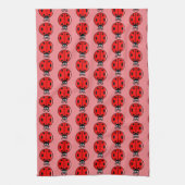 Trois petits Ladybugs - Serviette de cuisine 16" x (Vertical)