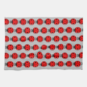 Trois petits Ladybugs - Serviette de cuisine 16" x