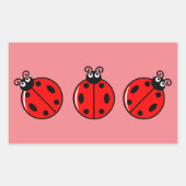 Trois petits Ladybugs - Stickers Rectangle (Devant)