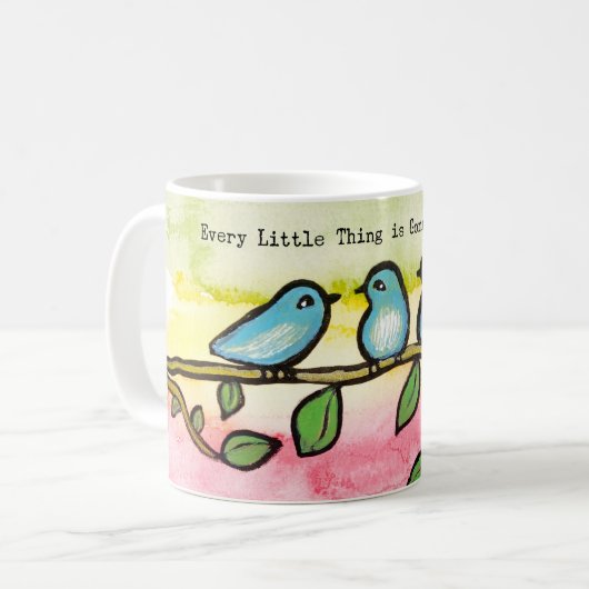 Trois Petits Oiseaux Mug (Devant gauche)