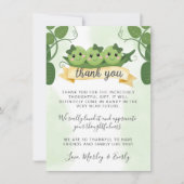 Trois petits pois dans une Carte de remerciements  (Devant)