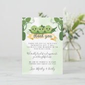 Trois petits pois dans une Carte de remerciements  (Debout devant)