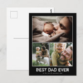 Trois photo Collage Fête des pères moderne Carte p (Devant / Derrière)