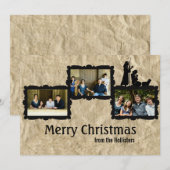Trois photo Russe Nativité Carte de Noël (Devant / Derrière)
