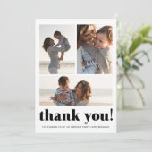 Trois photos Collage Carte de remerciements fête d (Debout devant)