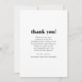 Trois photos Collage Carte de remerciements fête d (Dos)