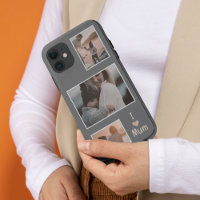Trois photos coque iphone gris de la fête des mère