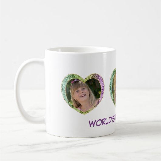 Trois photos dans Hearts Coffee Mug (Gauche)