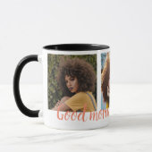 Trois photos et texte personnalisé Café Mug (Gauche)