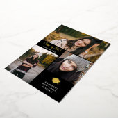 Trois photos | Faire-part de graduation Gold Foil (Rotation)