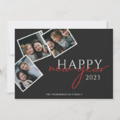 Trois photos instantanées Nouvel An Carte de Fêtes (Devant)