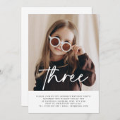 Trois photos Invitation d'anniversaire (Devant / Derrière)