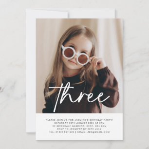 Trois photos Invitation d'anniversaire