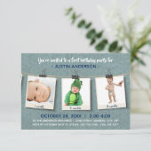 Trois photos sur Twine-3x5Anniversaire Invitation (Debout devant)
