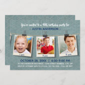 Trois photos sur Twine - Invitation de fête d'anni (Devant / Derrière)