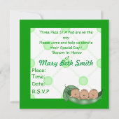 TROIS POIS DANS DES INVITATIONS D'UN TRIPLET DE (Dos)