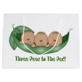 Trois pois dans le sac de baby shower de la gousse (Devant)