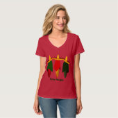 Trois Poivrons Chauds Amigo Dames T-shirt Rouge (Devant entier)