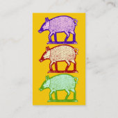 Trois porcs - carte de visite pour la ferme, (Dos)
