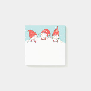 Trois Post-It de lutins de Noël