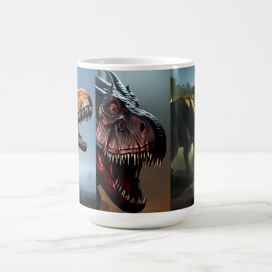 Trois races de dinosaures, Mug de café (Centre)
