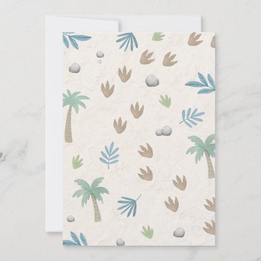 Trois Rex Dinosaur 3e Invitation d'anniversaire (Dos)