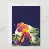 Trois Rex Dinosaur invitation d'anniversaire (Dos)