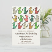 Trois rex invitation d'anniversaire 3e pour les en (Debout devant)